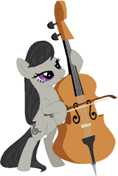 Size: 412x614 | Tagged: safe, artist:ra1nb0wk1tty, artist:selenaede, imported from derpibooru, octavia melody, cello, female, musical instrument, simple background, solo, white background