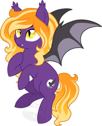 Size: 570x700 | Tagged: safe, artist:tambelon, imported from derpibooru, oc, oc only, oc:night owl, bat pony, pony, female, mare, obtrusive watermark, solo, watermark