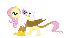 Size: 977x522 | Tagged: safe, artist:theunknowenone1, imported from derpibooru, fluttershy, gilda, griffon, hippogriff, alternate universe, conjoined, female, fusion, gildashy, lesbian, shipping, sisters, story included, what if