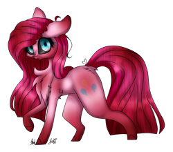 Size: 897x789 | Tagged: safe, artist:flaming-rainbow78, artist:wasatgemini, imported from derpibooru, pinkie pie, pony, chest fluff, female, pinkamena diane pie, raised hoof, simple background, solo, transparent background, walking