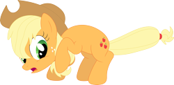 Size: 3585x1759 | Tagged: safe, artist:porygon2z, imported from derpibooru, applejack, earth pony, pony, look before you sleep, female, hat, simple background, solo, transparent background, vector