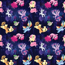 Size: 1500x1500 | Tagged: safe, imported from derpibooru, applejack, fluttershy, pinkie pie, rainbow dash, rarity, spike, twilight sparkle, alicorn, pony, puffer fish, seapony (g4), my little pony: the movie, cute, fabric, mane six, merchandise, pattern, seaponified, seapony applejack, seapony fluttershy, seapony pinkie pie, seapony rainbow dash, seapony rarity, seapony twilight, species swap, spike the pufferfish, twilight sparkle (alicorn)