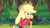 Size: 1280x720 | Tagged: safe, imported from derpibooru, screencap, applejack, equestria girls, legend of everfree, boho, camp fashion show outfit, clothes, female, freckles, picnic table, ponied up, shorts, solo, table, tree