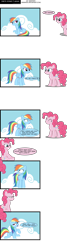 Size: 1845x6919 | Tagged: safe, artist:veggie55, imported from derpibooru, pinkie pie, rainbow dash, earth pony, pegasus, pony, absurd resolution, cloud, comic, didn't think this through, female, fourth wall, pinkie being pinkie, simple background, transparent background