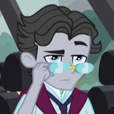 Size: 231x231 | Tagged: safe, imported from derpibooru, screencap, jet set, equestria girls, friendship games, clothes, crystal prep academy uniform, glasses, male, necktie, school uniform, solo