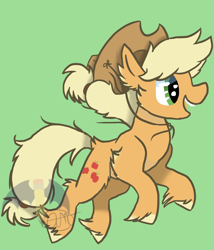 Size: 1818x2124 | Tagged: safe, artist:ashleybances, imported from derpibooru, applejack, pony, applejack's hat, cowboy hat, female, hat, simple background, solo, unshorn fetlocks