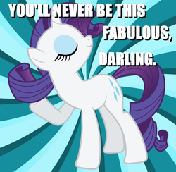 Size: 958x936 | Tagged: safe, imported from derpibooru, rarity, pony, darling, fabulous, female, image macro, meme, solo