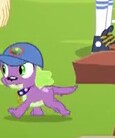 Size: 115x138 | Tagged: safe, imported from derpibooru, screencap, microchips, spike, spike the regular dog, valhallen, dog, equestria girls, legend of everfree, background human, cap, clothes, hat, picture for breezies, running, shoes, sneakers, socks