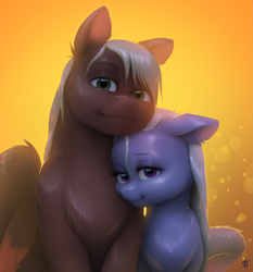 Size: 3661x3928 | Tagged: safe, artist:katputze, imported from derpibooru, cloudchaser, oc, oc:neostrike, pegasus, pony, backlighting, canon x oc, commission, couple, cuddling, ear fluff, female, floppy ears, fluffy, lidded eyes, looking at you, male, mare, neochaser, nuzzling, smiling, stallion, straight, wet, wet mane, wing fluff