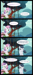 Size: 1358x3081 | Tagged: safe, artist:lunaticdawn, imported from derpibooru, rumble, sweetie belle, pegasus, pony, unicorn, comic, cute, dialogue, female, male, rumbelle, shipping, straight