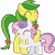 Size: 5000x5021 | Tagged: safe, artist:nano23823, imported from derpibooru, apple fritter, sweetie belle, earth pony, pony, unicorn, .svg available, ^^, absurd resolution, apple family member, cutie mark, duo, duo female, eyes closed, female, filly, foal, hug, mare, simple background, svg, the cmc's cutie marks, transparent background, vector
