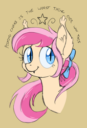 Size: 544x802 | Tagged: safe, artist:tehflah, imported from derpibooru, oc, oc only, oc:joyous ways, bat pony, pony, bust, looking at you, portrait, simple background, solo