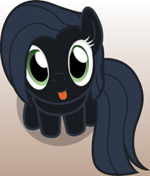 Size: 1198x1415 | Tagged: safe, artist:badumsquish, derpibooru exclusive, imported from derpibooru, part of a set, oc, oc only, oc:albany, earth pony, pony, derpibooru, :p, badumsquish's kitties, ban pony, derpibooru ponified, female, looking at you, looking up, looking up at you, meta, ponified, recolor, sitting, smiling, solo, tongue out