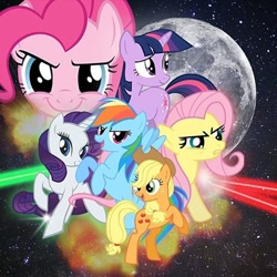 Size: 480x480 | Tagged: safe, imported from derpibooru, applejack, fluttershy, pinkie pie, rainbow dash, rarity, twilight sparkle, mane six, movie reference, official, reference, star wars, star wars: a new hope