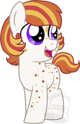 Size: 451x700 | Tagged: safe, artist:tambelon, imported from derpibooru, oc, oc only, oc:sun dapple, earth pony, pony, solo, watermark