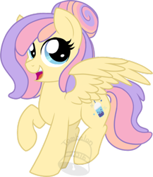 Size: 600x692 | Tagged: safe, artist:tambelon, imported from derpibooru, oc, oc only, oc:bubble tea, pegasus, pony, female, mare, solo, watermark