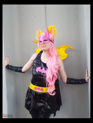 Size: 3456x4608 | Tagged: safe, artist:krazykari, imported from derpibooru, fluttershy, bat pony, human, absurd resolution, batman, clothes, cosplay, costume, flutterbat, flutterbatman, irl, irl human, nail polish, photo, race swap, solo