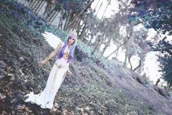 Size: 1920x1280 | Tagged: safe, artist:illisiacosplay, imported from derpibooru, princess celestia, human, clothes, cosplay, costume, female, forest, irl, irl human, photo, solo