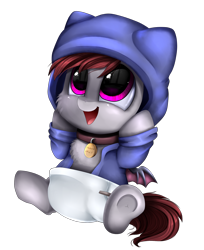 Size: 1774x2174 | Tagged: safe, artist:pridark, imported from derpibooru, oc, oc only, oc:shadow spirit, pony, baby, baby pony, clothes, cute, diaper, hoodie, ocbetes, open mouth, smiling, sweater, underhoof