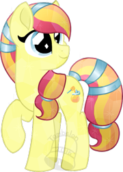 Size: 505x700 | Tagged: safe, artist:tambelon, imported from derpibooru, oc, oc only, oc:honey pot, crystal pony, pony, female, mare, solo, watermark