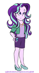 Size: 800x1500 | Tagged: safe, artist:yogfan, imported from derpibooru, starlight glimmer, equestria girls, clothes, female, high heels, jewelry, necklace, shirt, shoes, simple background, skirt, solo, transparent background