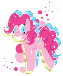 Size: 1311x1590 | Tagged: safe, artist:beardie, imported from derpibooru, pinkie pie, female, grin, lineless, smiling, solo