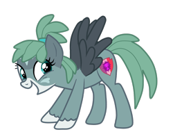 Size: 994x794 | Tagged: safe, artist:topaz7373, imported from derpibooru, gabby, pegasus, pony, the fault in our cutie marks, cutie mark, happy, open mouth, open smile, ponified, simple background, smiling, solo, species swap, transparent background