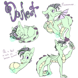 Size: 1024x1024 | Tagged: safe, artist:farewelldecency, imported from derpibooru, oc, oc only, dracony, hybrid, interspecies offspring, offspring, parent:spike, parent:sweetie belle, parents:spikebelle, reference sheet