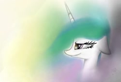 Size: 1032x702 | Tagged: safe, artist:nikisha15, imported from derpibooru, princess celestia, alicorn, pony, female, mare, smiling, solo