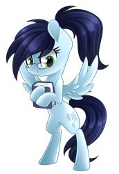 Size: 1314x1912 | Tagged: safe, artist:scarlet-spectrum, imported from derpibooru, oc, oc only, oc:flurry, pegasus, pony, bipedal, book, cute, female, glasses, mare, simple background, solo, transparent background