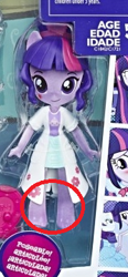 Size: 167x359 | Tagged: safe, imported from derpibooru, twilight sparkle, equestria girls, doll, equestria girls minis, irl, official, photo, picture for breezies, solo, toy