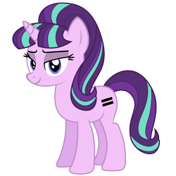 Size: 1294x1296 | Tagged: safe, artist:kingdark0001, imported from derpibooru, starlight glimmer, pony, unicorn, equal cutie mark, evil, female, lidded eyes, looking at you, mare, s5 starlight, simple background, smiling, solo, transparent background, vector