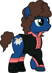 Size: 885x1241 | Tagged: safe, artist:lightningbolt, derpibooru exclusive, imported from derpibooru, earth pony, pony, .svg available, clothes, curly mane, dance dance (song), fall out boy, from under the cork tree, frown, joe trohman, lidded eyes, male, ponified, raised hoof, shirt, shoes, show accurate, simple background, socks, solo, stallion, suit, svg, transparent background, undershirt, vector