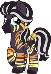 Size: 486x700 | Tagged: safe, artist:tambelon, imported from derpibooru, oc, oc only, oc:joka, zebra, male, simple background, solo, stallion, transparent background, watermark