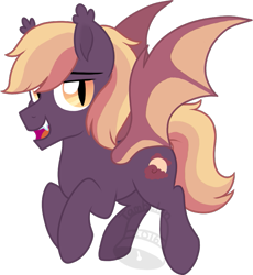 Size: 645x700 | Tagged: safe, artist:tambelon, imported from derpibooru, oc, oc only, oc:dreamy daze, bat pony, pony, male, solo, stallion, watermark