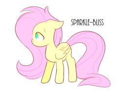 Size: 1024x768 | Tagged: safe, artist:sparkle-bliss, imported from derpibooru, fluttershy, female, floppy ears, folded wings, looking away, looking up, no mouth, profile, simple background, solo, standing, transparent background