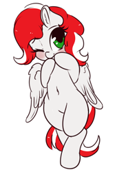 Size: 1280x1914 | Tagged: safe, artist:wickedsilly, imported from derpibooru, oc, oc only, oc:peppermint pattie, pegasus, pony, belly button, blushing, cute, female, mare, solo