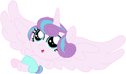 Size: 268x159 | Tagged: safe, artist:ra1nb0wk1tty, imported from derpibooru, princess flurry heart, adorable face, baby, cute, diaper, female, flurrybetes, simple background, solo, white background