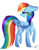 Size: 943x1197 | Tagged: safe, artist:kawurin, artist:pinkpearlmlp, imported from derpibooru, rainbow dash, pegasus, pony, chest fluff, crying, female, mare, raised hoof, signature, simple background, solo, white background