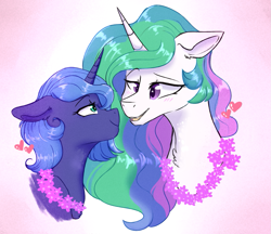 Size: 937x808 | Tagged: dead source, safe, artist:shiny-cooler, imported from derpibooru, princess celestia, princess luna, alicorn, pony, blushing, eye contact, female, heart, imminent kissing, incest, lesbian, looking at each other, mare, princest, s1 luna, shipping