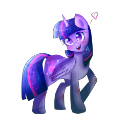 Size: 2000x2000 | Tagged: safe, artist:lymesun, imported from derpibooru, twilight sparkle, alicorn, pony, blushing, female, heart, open mouth, simple background, smiling, solo, starry eyes, transparent background, twilight sparkle (alicorn), wingding eyes