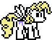 Size: 108x84 | Tagged: safe, artist:mega-poneo, imported from derpibooru, surprise, female, g1, g1 to g4, g4, generation leap, mega man (series), megaman, megapony, pixel art, simple background, solo, sprite, transparent background, video game