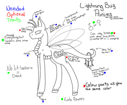 Size: 1024x854 | Tagged: safe, artist:anxiouslilnerd, imported from derpibooru, firefly pony, lantern, reference sheet, semi-open species, species reference