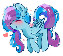 Size: 500x440 | Tagged: safe, artist:silvah-chan, imported from derpibooru, oc, oc only, pegasus, pony, blushing, ear fluff, eyes closed, female, flying, heart, mare, simple background, smiling, solo, transparent background