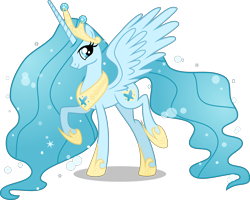 Size: 9500x7586 | Tagged: safe, artist:limedazzle, imported from derpibooru, queen chrysalis, alicorn, pony, absurd resolution, alicornified, alternate universe, crown, female, jewelry, mare, princess chrysalis, raised hoof, regalia, show accurate, simple background, smiling, solo, species swap, spread wings, transparent background, wings