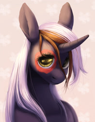 Size: 1800x2300 | Tagged: safe, artist:pessadie, imported from derpibooru, oc, oc only, pony, unicorn, bust, facial markings, female, horn, looking at you, mare, portrait, solo