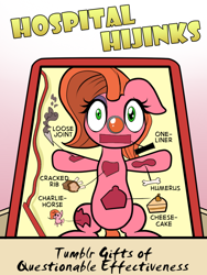 Size: 600x800 | Tagged: safe, artist:wadusher0, imported from derpibooru, oc, oc only, oc:pun, earth pony, pony, comic:hospital hijinks, comic, female, mare, operation, operation (game), solo