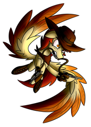 Size: 1249x1744 | Tagged: safe, artist:nekro-led, imported from derpibooru, oc, oc only, oc:quick draw, pegasus, pony, bandana, barrel roll, battle saddle, boots, cowboy hat, gun, hat, pencil, solo, weapon