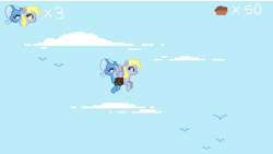 Size: 652x367 | Tagged: safe, imported from derpibooru, derpy hooves, discord, trixie, pegasus, pony, conjoined, female, food, fusion, game, lesbian, mare, muffin, multiple heads, shipping, team work, the derp and muffinful trixie, tripy, two heads, video game, we have become one