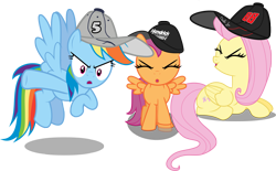 Size: 6259x3869 | Tagged: safe, artist:shutterflyeqd, imported from derpibooru, fluttershy, rainbow dash, absurd resolution, cap, dale earnhardt jr, hat, hendrick motorsports, kasey kahne, nascar, simple background, transparent background, vector